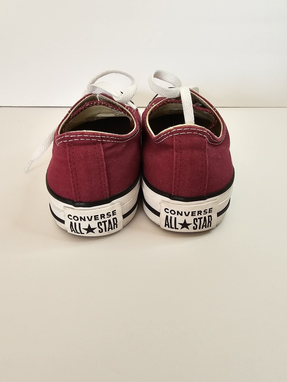 Converse All Star Low Top Chuck Taylor Burgundy Sz 7 Streetwear Casual Sneakers - Picture 5 of 10